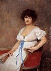 Portrait Of A Seated Lady by Pierre Carrier-Belleuse